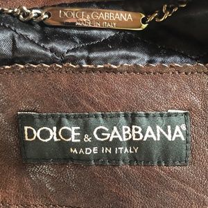 Dolce and Gabbana Men’s Leather Biker Jacket.